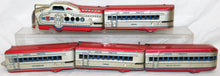 Load image into Gallery viewer, Marx 7675 M10005 Union Pacific Articulated passenger 5 CAR Set Red Blue Streamline UP
