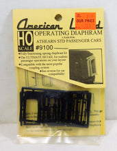 Load image into Gallery viewer, American Limited 9100 Operating Diaphram 1pr Ath Heavywt passenger car black HO
