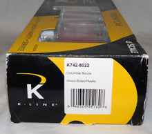 Load image into Gallery viewer, K-Line K742-8022 Columbia Soups Woodside Billboard Reefer 1/48 O w/ ALL EXTRAS!
