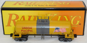 MTH 30-73331 Union Pacific Modern Tank Car US Flag Rail King 3 rail Yellow UP O