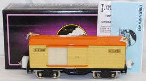 MTH 10-1086 Standard Gauge Tinplate Traditions 514 BoxCar Cream & Orange / Brass