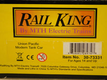 Load image into Gallery viewer, MTH 30-73331 Union Pacific Modern Tank Car US Flag Rail King 3 rail Yellow UP O
