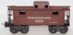 Lionel 2672 Brown NC5 Caboose 41-42 Prewar tinplate Pennsylvania blcknd journals