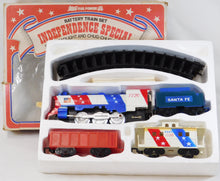 Load image into Gallery viewer, Rail Power Independence Special Set Santa Fe Battery Train Bicentennial NOT WORKING Boxed
