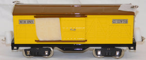 MTH 10-1085 Standard Gauge Tinplate Traditions 514 Box Car Yellow / Nickel trim