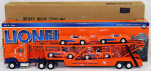 Load image into Gallery viewer, Lionel Trains RMT 46402 Truck Auto Carrier w/4 CORVETTES serial #ed Box + shipper
