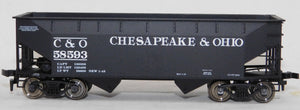 Atlas 1865 Two Bay Offset Side Hopper C&O #58593 Boxed HO Scale Chesapeake Ohio
