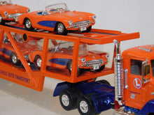 Load image into Gallery viewer, Lionel Trains RMT 46402 Truck Auto Carrier w/4 CORVETTES serial #ed Box + shipper
