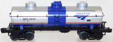 Load image into Gallery viewer, MTH 30-73349 Amtrak 3 Dome Tank Car #100102 Rail King 3 rail O gauge Silver C-8
