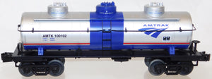 MTH 30-73349 Amtrak 3 Dome Tank Car #100102 Rail King 3 rail O gauge Silver C-8