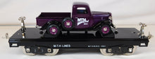 Load image into Gallery viewer, MTH 10-1163 200 Series Flat Car w/ Purple Pick Up Truck Tinplate Traditions Standard Gauge
