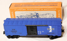 Load image into Gallery viewer, Lionel 6464-475 B&amp;M Boston &amp; Maine Boxcar CLEAN in RARE BLUE PRINT LABEL BOX 1960s
