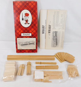 Campbell #307 Wharf wood kit layout building HO Scale Vintage C-8 22"