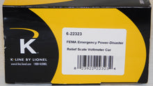 Load image into Gallery viewer, K-Line 6-22323 Voltmeter Car FEMA Disaster Relief Emergency Power C10 by Lionel
