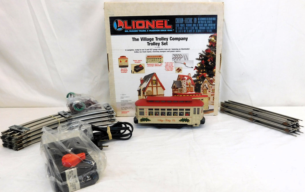 Lionel 6-11809 Village Trolley SET complete for D56 /any Christmas Holiday village O Gauge