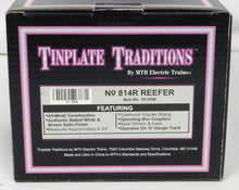 Load image into Gallery viewer, MTH 10-3008 Tinplate Traditions 814R Reefer White/Brown 800 Series O C-8 BOXED
