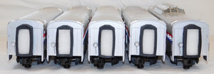 MTH 20-6548 AMTRAK O Scale Premier 5 Car 70' Streamlined Passenger Set RibbedSide