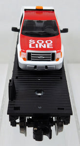 Menards 21941 Soo Line Maintenance Dept Flat car w/ Pick Up Truck load 027 2015