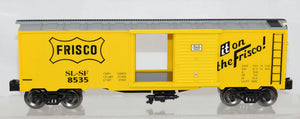 Menards 8535 Frisco Boxcar Yellow w/Silver roof SL-SF trad 027 C-8 Lionel compatible O gauge