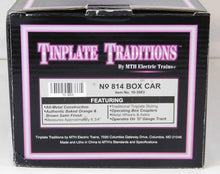 Load image into Gallery viewer, MTH 10-3003 814 Box Car Tinplate Traditions Orange/Brown 800 Series O Boxed C-8

