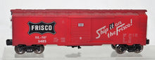 Load image into Gallery viewer, Menards 3485 Frisco Boxcar Weathered red SL-SF 027 traditional C-8 Lionel compat
