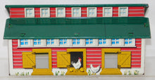Load image into Gallery viewer, Marx Chicken Coop Happi Time Series Farm Playset tin lithograph 2 story Vintage
