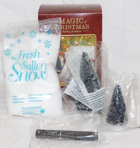 Department 56 #404218 Magic Landsscape Kit 4pc set Christmas Trees Snow street