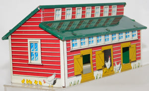 Marx Chicken Coop Happi Time Series Farm Playset tin lithograph 2 story Vintage