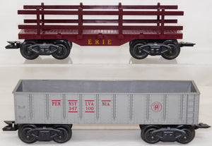 Marx 33222 Odd# 1950s  Deluxe Diesel Switcher Freight Set ATSF yellow cattle car