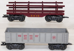 Marx 33222 Odd# 1950s  Deluxe Diesel Switcher Freight Set ATSF yellow cattle car