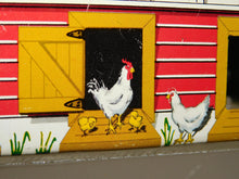 Load image into Gallery viewer, Marx Chicken Coop Happi Time Series Farm Playset tin lithograph 2 story Vintage
