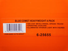 Load image into Gallery viewer, Lionel 6-25655 Blue Comet Passenger Heavyweight Set CNJ C-8 4 cars SEALED inside
