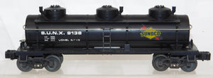 Lionel 9138 Sunoco triple dome Tank Car Black 1978 from Service Station Set O