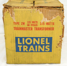 Load image into Gallery viewer, Lionel ZW CLEAN Boxed Postwar ZW transformer 275 watts Run4trains whistle Serviced Yellow Box
