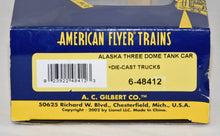 Load image into Gallery viewer, American Flyer 6-48412 3 Alaska Railroad three Dome tank car S gauge RR Trains
