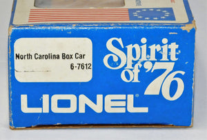 Lionel 7612 State of North Carolina Boxcar Bicentennial Spirit of 76 1974-76 O