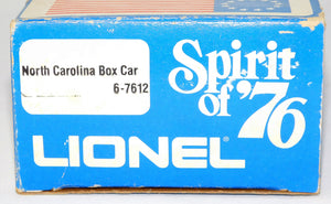 Lionel 7612 State of North Carolina Boxcar Bicentennial Spirit of 76 1974-76 O