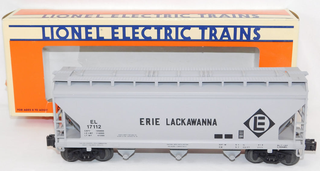 Lionel 6-17112 Erie Lackawanna Center Flow Hopper Train Standard O C-8 gray boxd