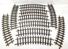 Load image into Gallery viewer, Aristocraft 10 sections G scale 5&#39; Curved Track in/outdoor 14 ties USED outdoors
