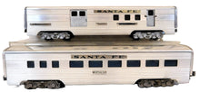 Load image into Gallery viewer, AMT Santa Fe Passenger Cars Extruded Aluminum Diner &amp; 3407 Baggage RPO O gauge with Boxes
