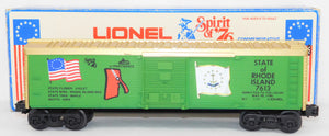 Lionel 6-7613 State of Rhode Island Box Car Spirit of 76 Bicentennial colony 1975-76