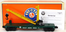 Load image into Gallery viewer, Lionel 6-26845 Southern Railway Derrick car C-8 Boxed O 027 green flat crane
