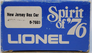 Lionel 6-7603 State of New Jersey Box Car Spirit of 76 Bicentennial colony 1976