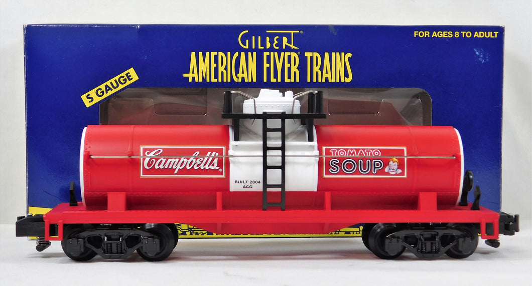 American Flyer 6-48416 Campbell's Soup Tank Car Tomato single dome S gauge C-8