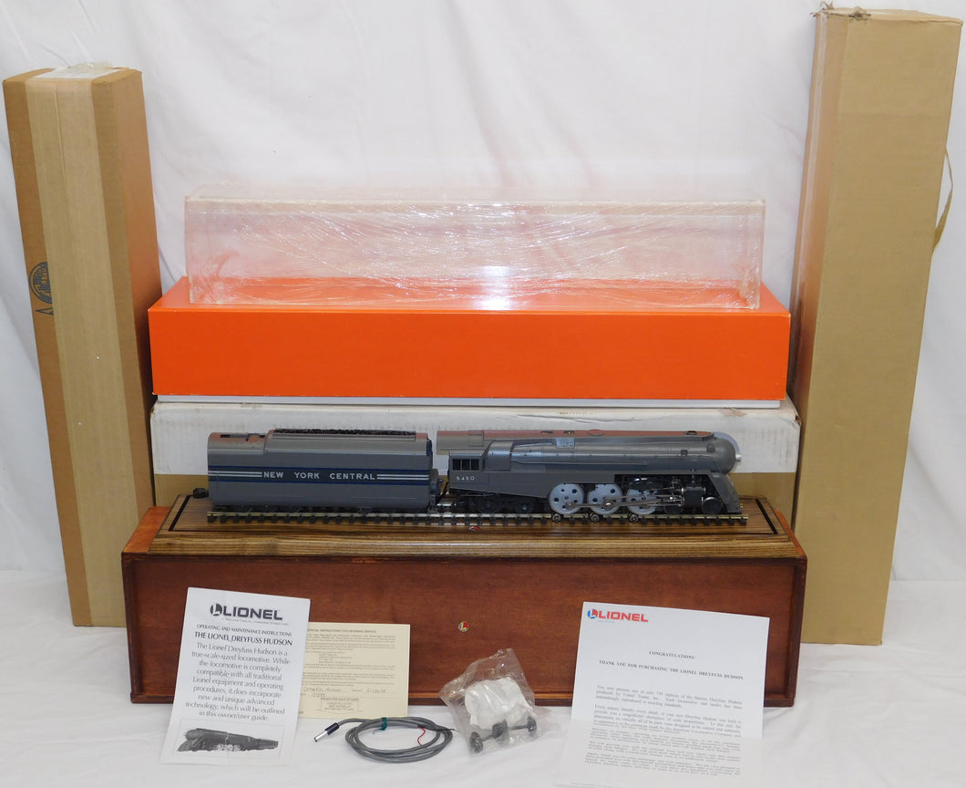 Lionel 6-18029 Brass Dreyfuss Hudson w/Display Case and Oak Box  18027 Smithsonian 1 of 750