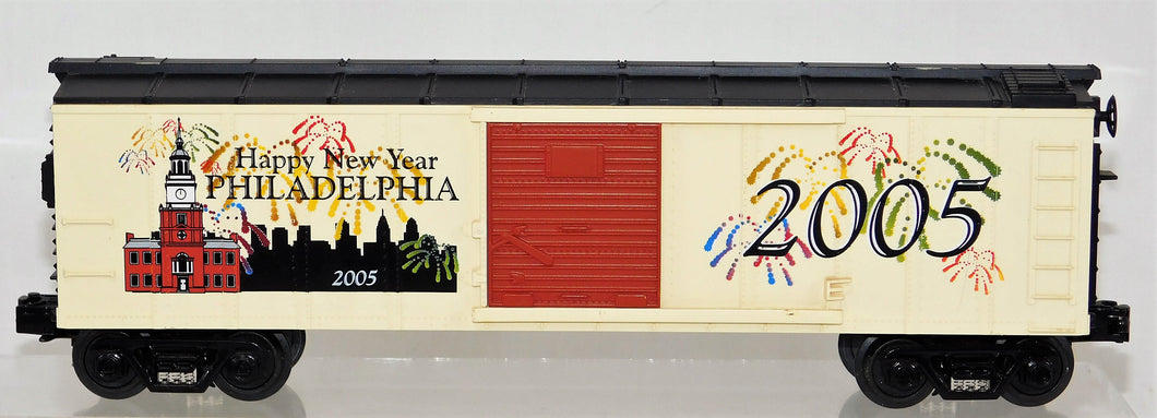 MTH 30-74184 HAPPY NEW YEAR 2005 Philadelphia Boxcar Holiday Train O / 027 C-8