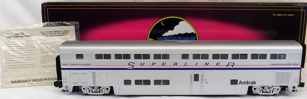 MTH Premier 20-6542 Amtrak 5 Stripe Phase IV  70' Superliner Transitional Sleeper Step Crack