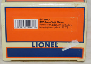 Lionel 6-14077 ZW Amp/Volt Meter to add on to your old postwar ZWs C-10 NIB