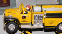 Load image into Gallery viewer, MTH RailKing 30-9112 Operating Firehouse Engine Company 208 Yellow Fire engine
