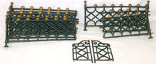 Load image into Gallery viewer, Kenton #192 Fences with Gate Dark Green 1930 Cast Iron Toy Standard Gauge train accessory
